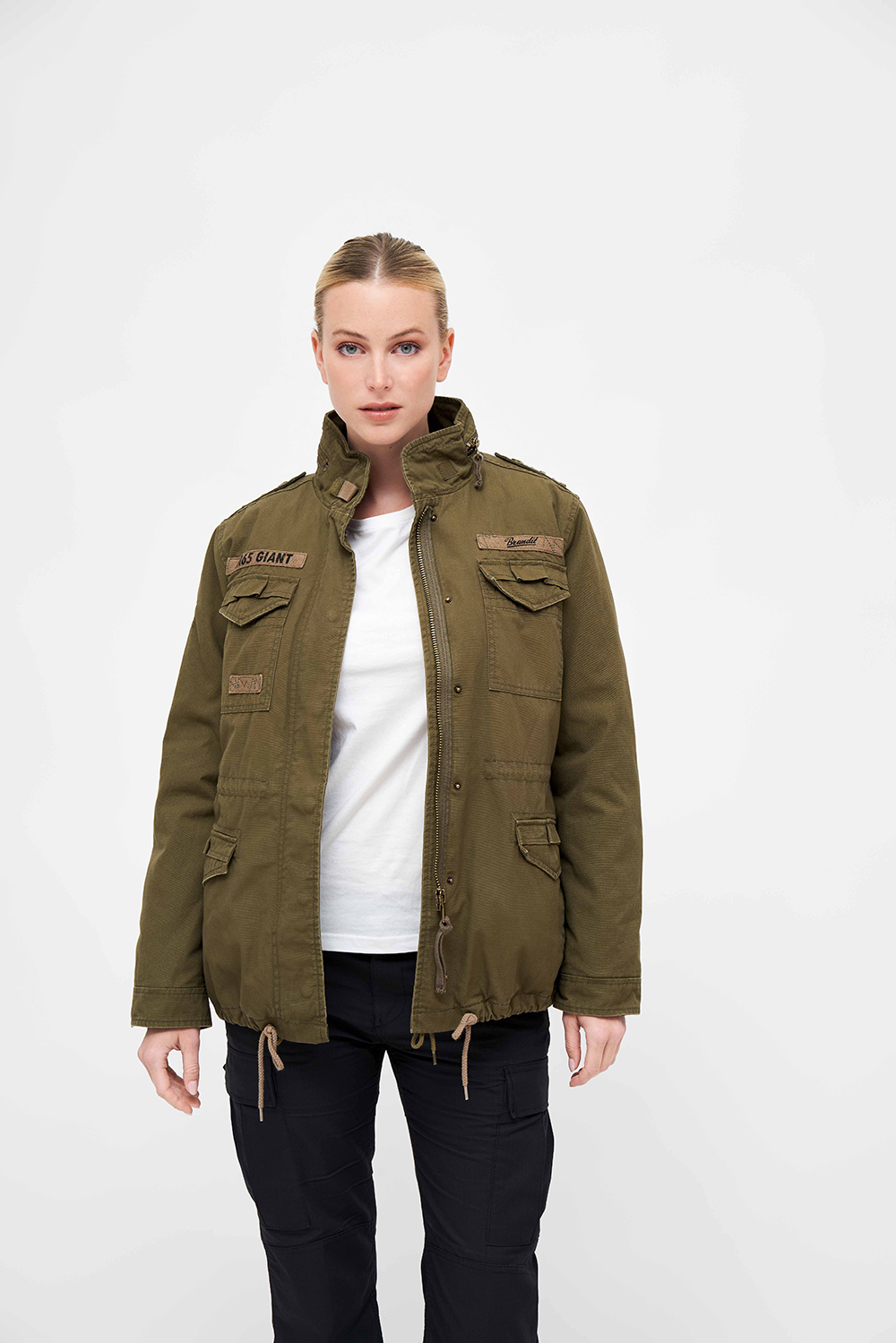 Brandit Damen M65 Giant Jacke, Oliv, Gr.L