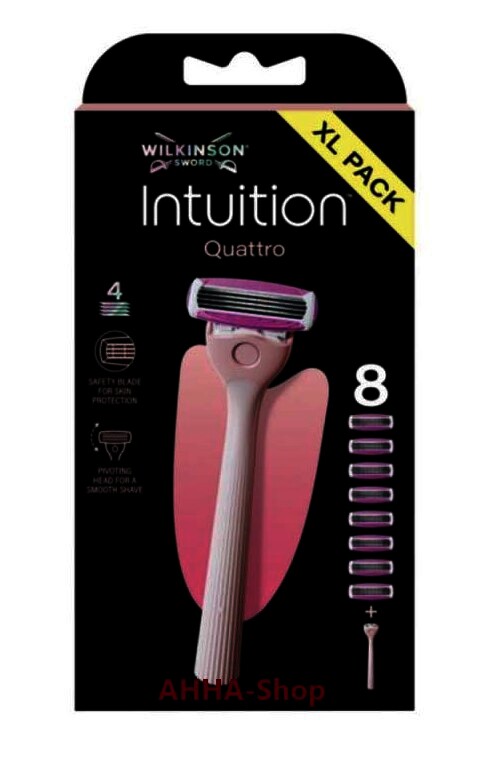 Wilkinson Intuition Quattro Rasierer für Damen XXL-Pack + 8 Klingen
