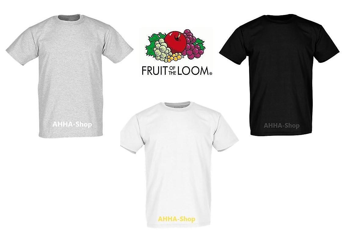 FRUIT OF THE LOOM Super Premium T-Shirt, Farbe weiß, Gr.S, 10er Pack.