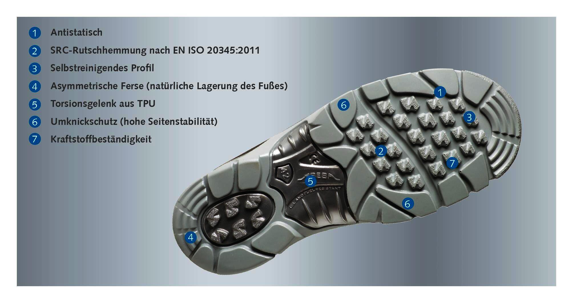 Abeba Sicherheitsschuhe Küchenschuhe weiß 2131, Gr. 44
