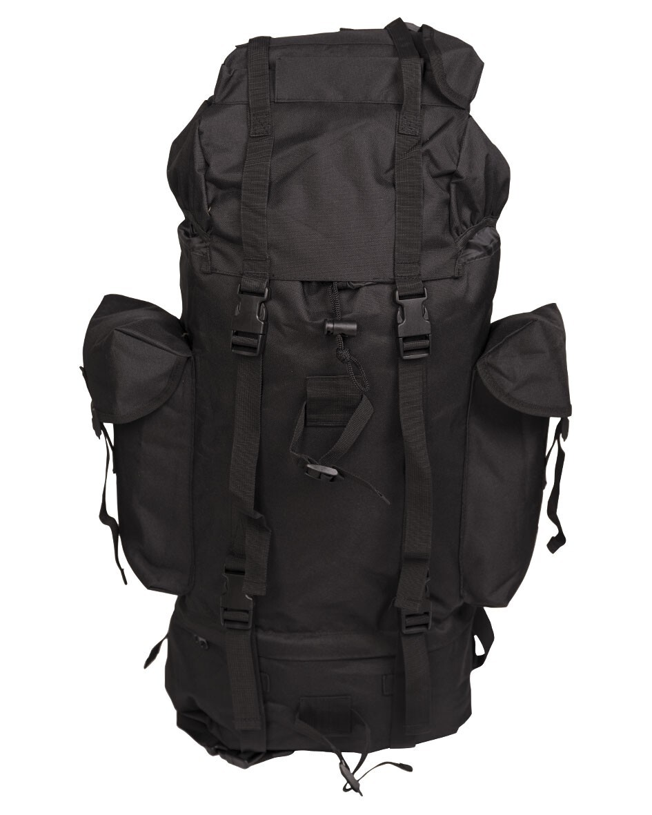65 Liter Bundeswehr Rucksack Outdoor Trekking, impr. schwarz