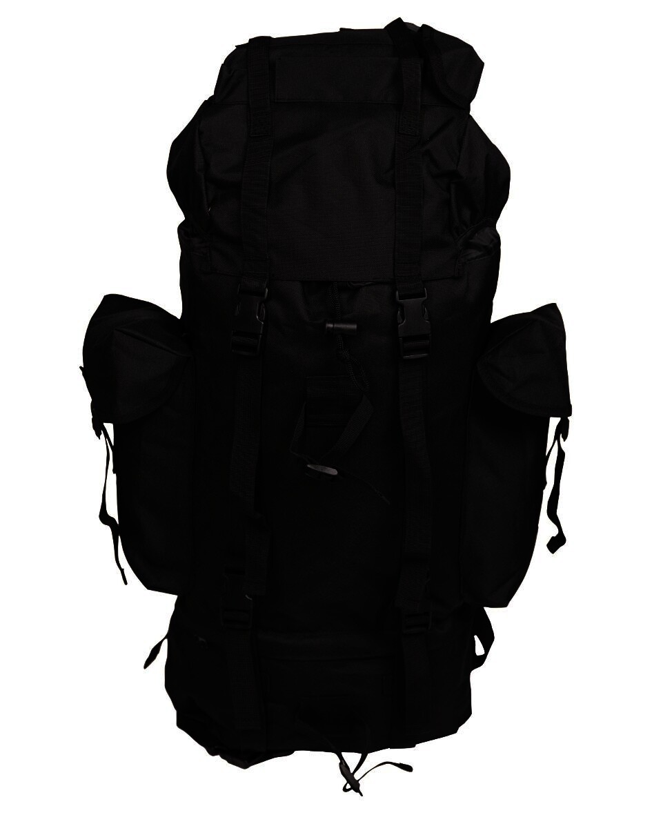 65 Liter Bundeswehr Rucksack Outdoor Trekking, impr. schwarz
