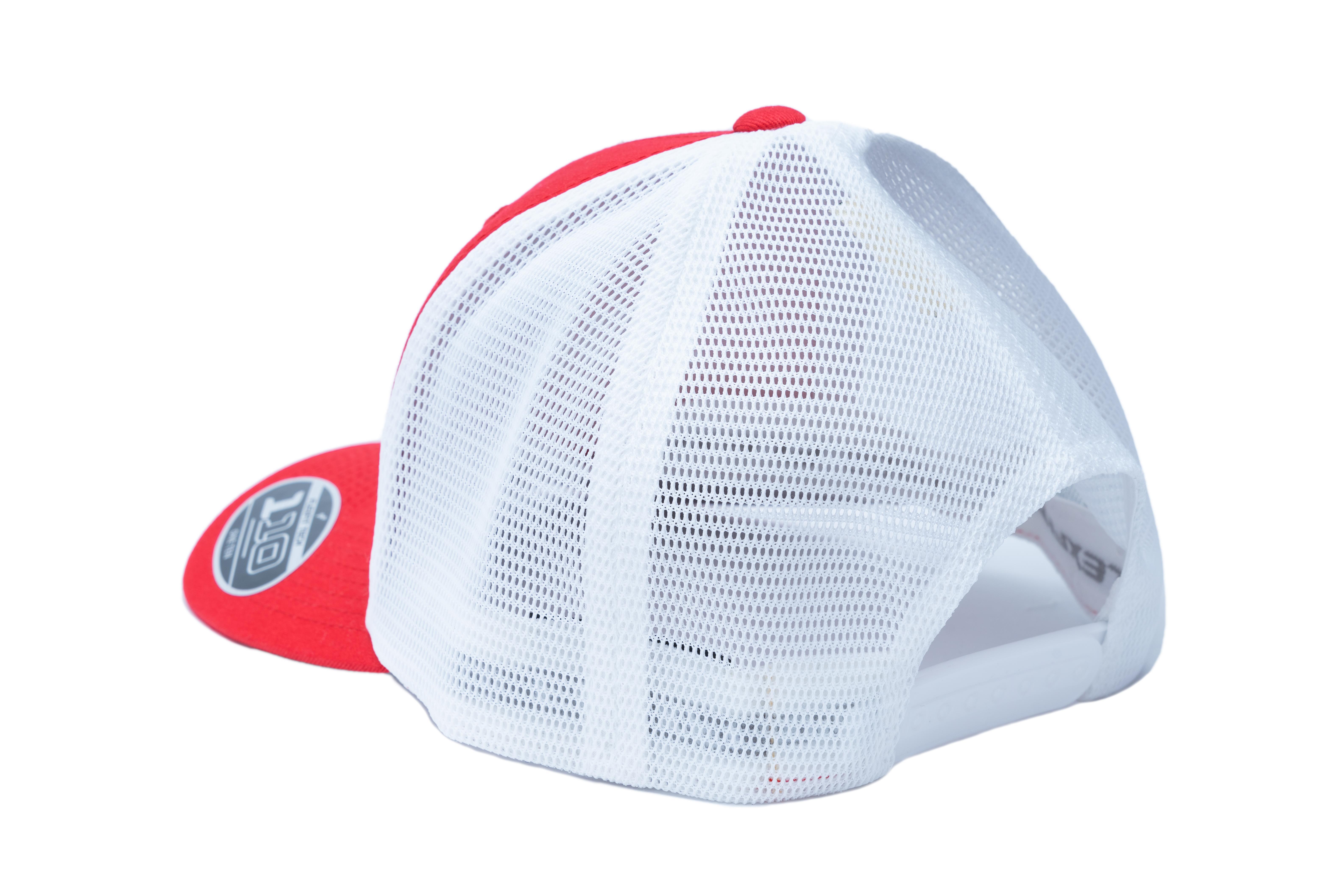 SOLLSO. Mesh 2-Tone Cap, Red-White