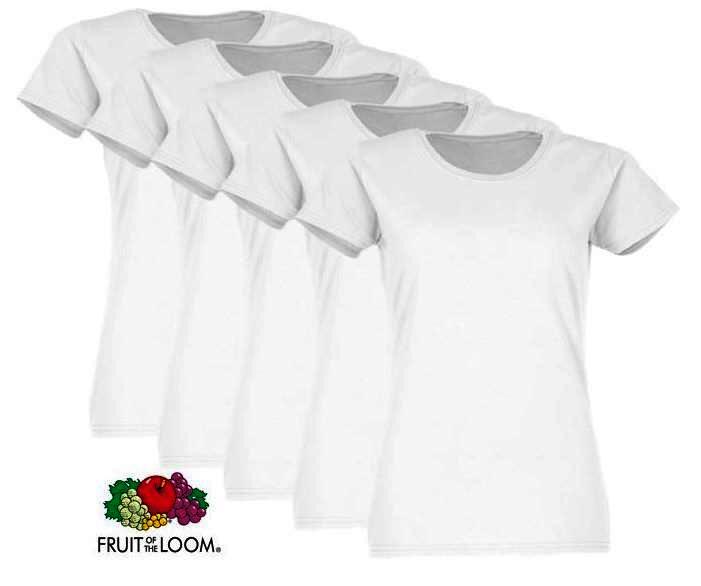FRUIT OF THE LOOM  Valueweight Damen-T-Shirt, 10er-Pack, weiß, Gr.XXL