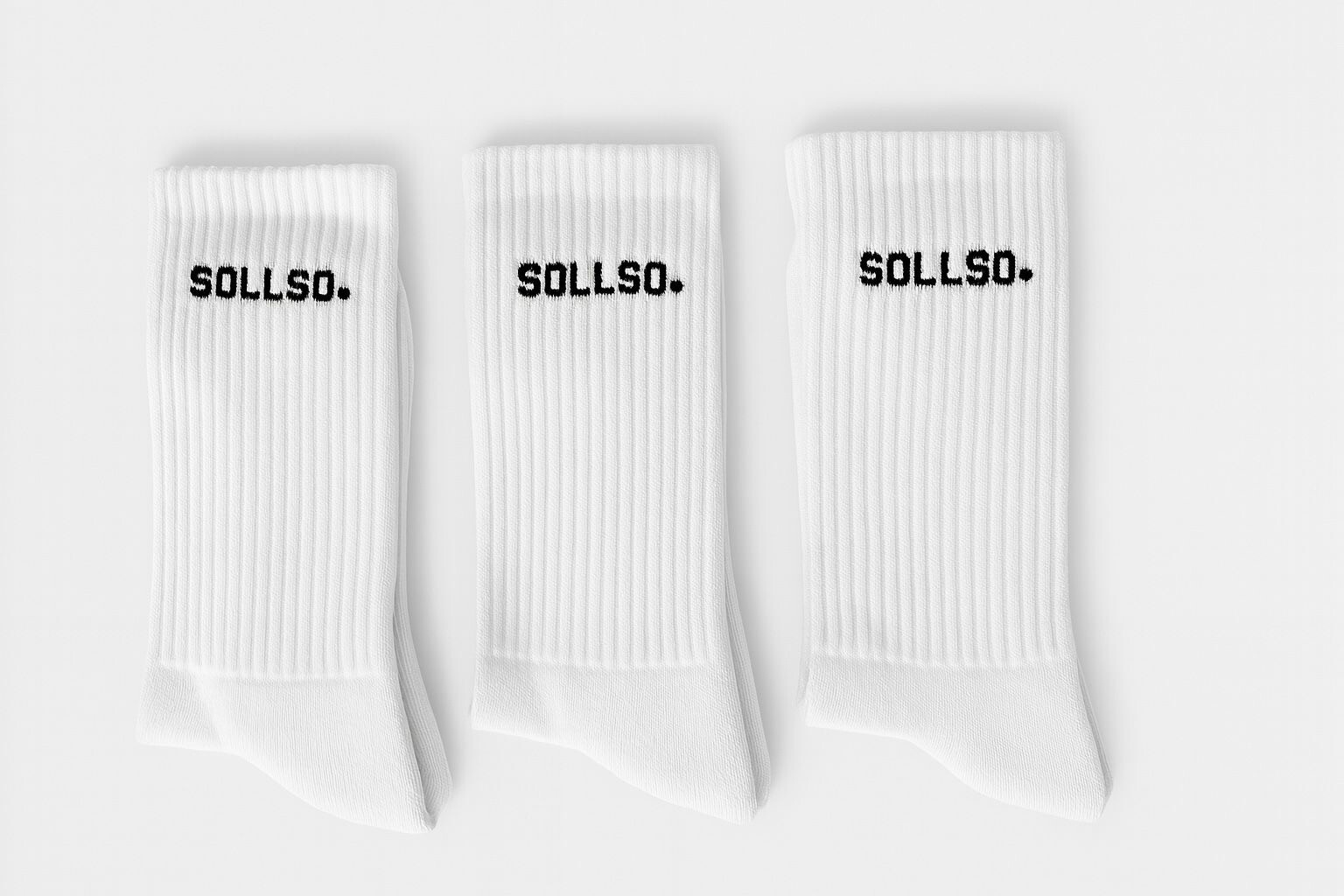Tennissocken „SOLLSO.“, weiß, 2 x 3er-Pack, Gr-35/38