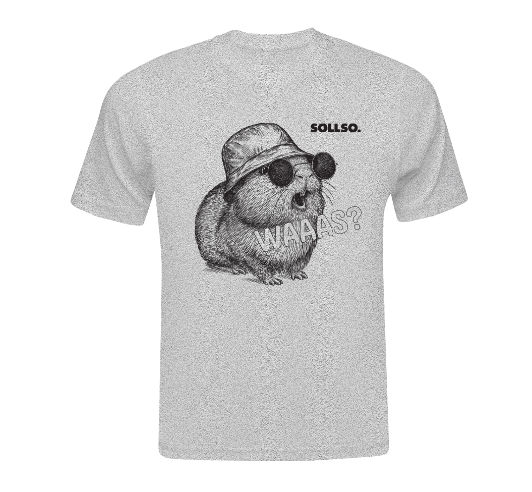 SOLLSO. T-Shirt "Guinea Pig" Farbe Melange Gray, Größe 3XL