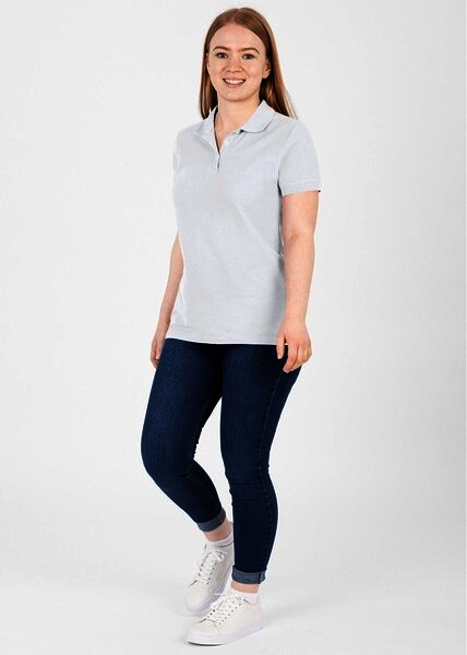 JAKO Damen Polo-Shirt Organic, weiß, Gr.38