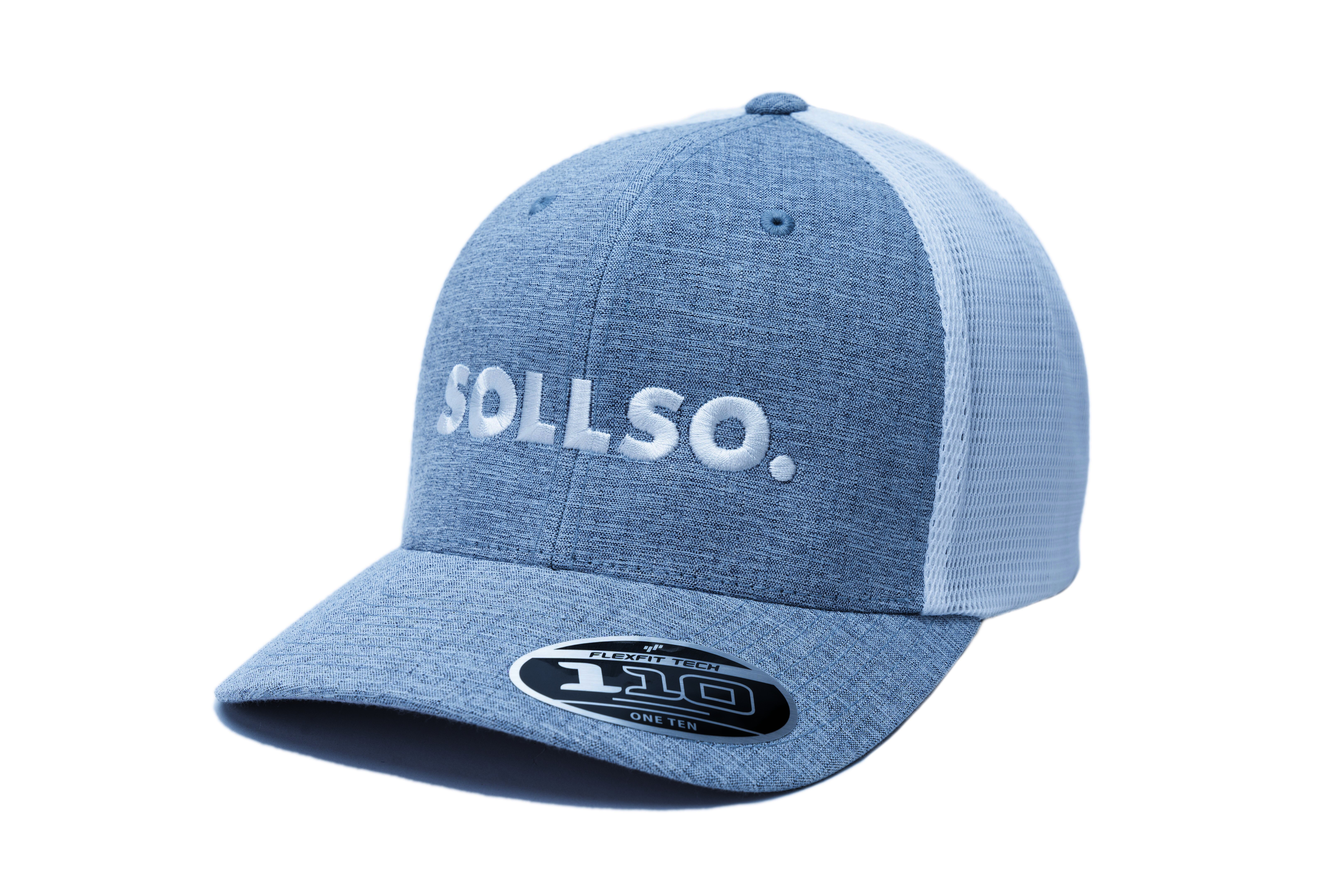 SOLLSO. Mesh 2-Tone Cap, Silver-White