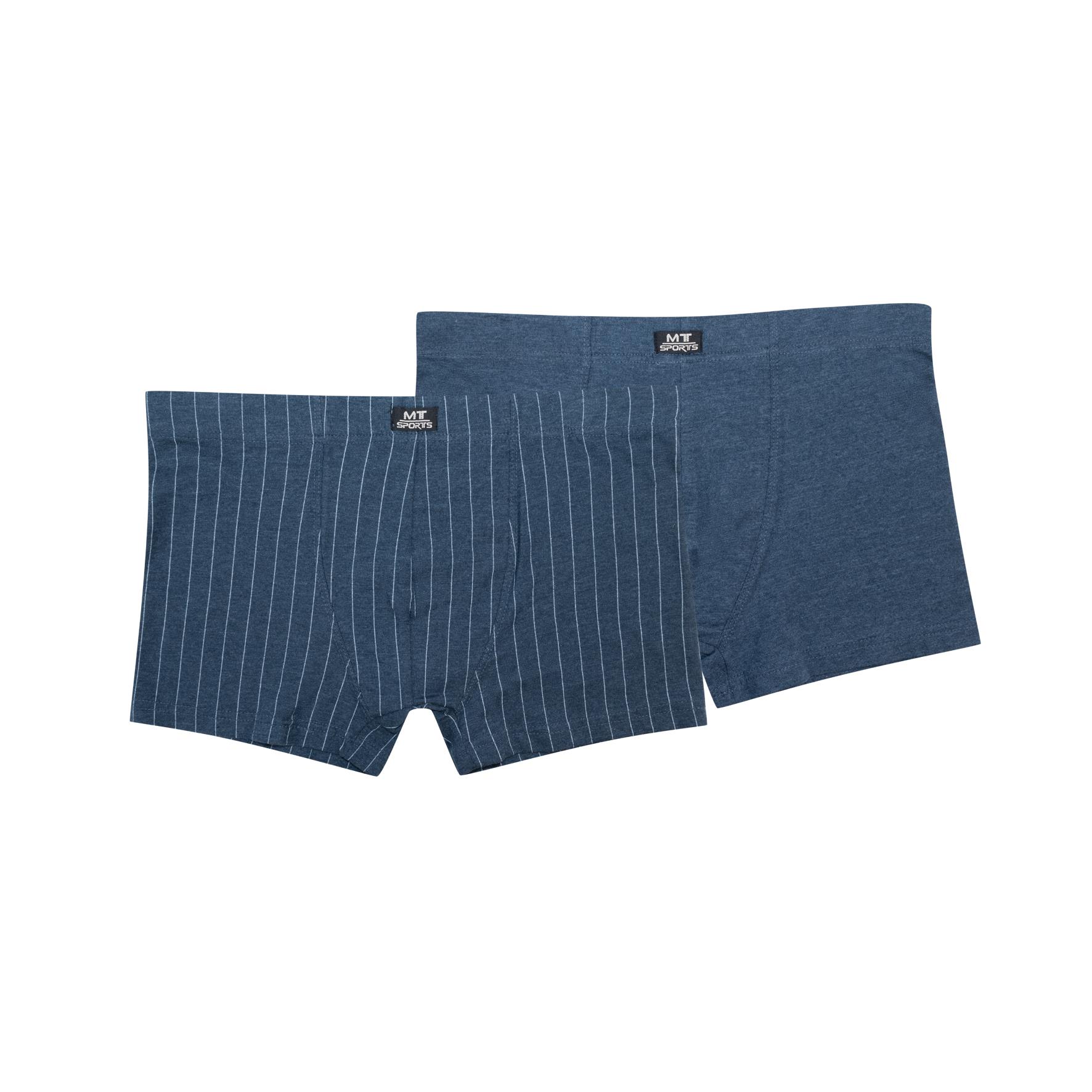 Herren Pants 22853, versch. Farben uni/längsgestreift, 2er-Pack, Gr.8