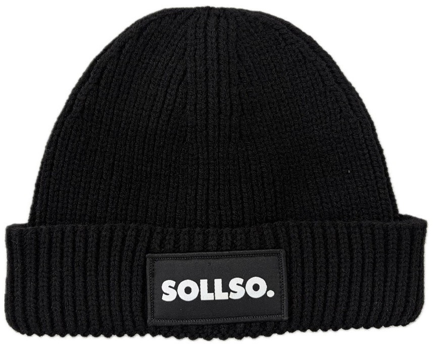 SOLLSO. Harbour Beanie, Strickmütze, schwarz