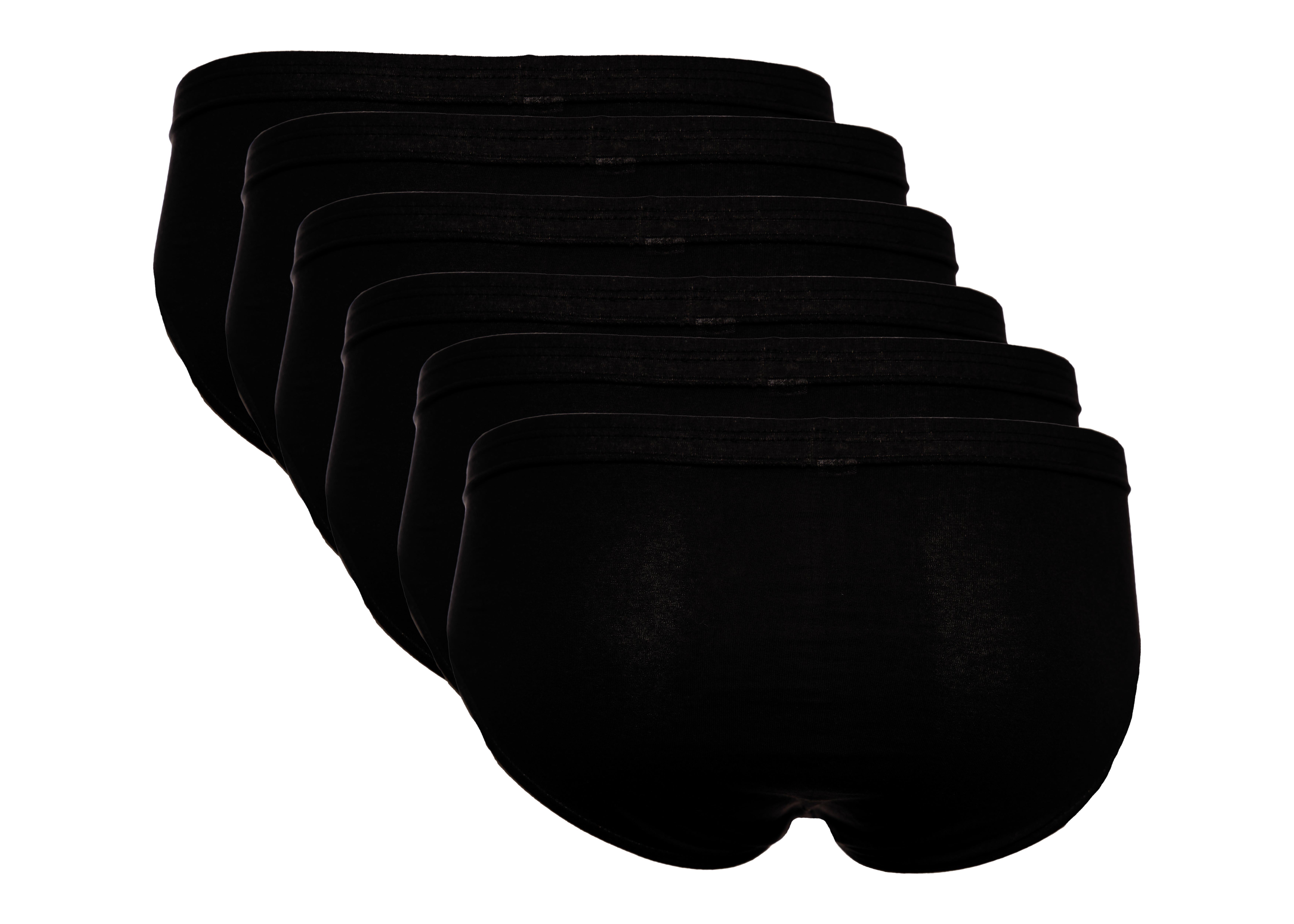 The BAKIS Herren Sportslip, 2 x 3er Pack, schwarz, Größe 8