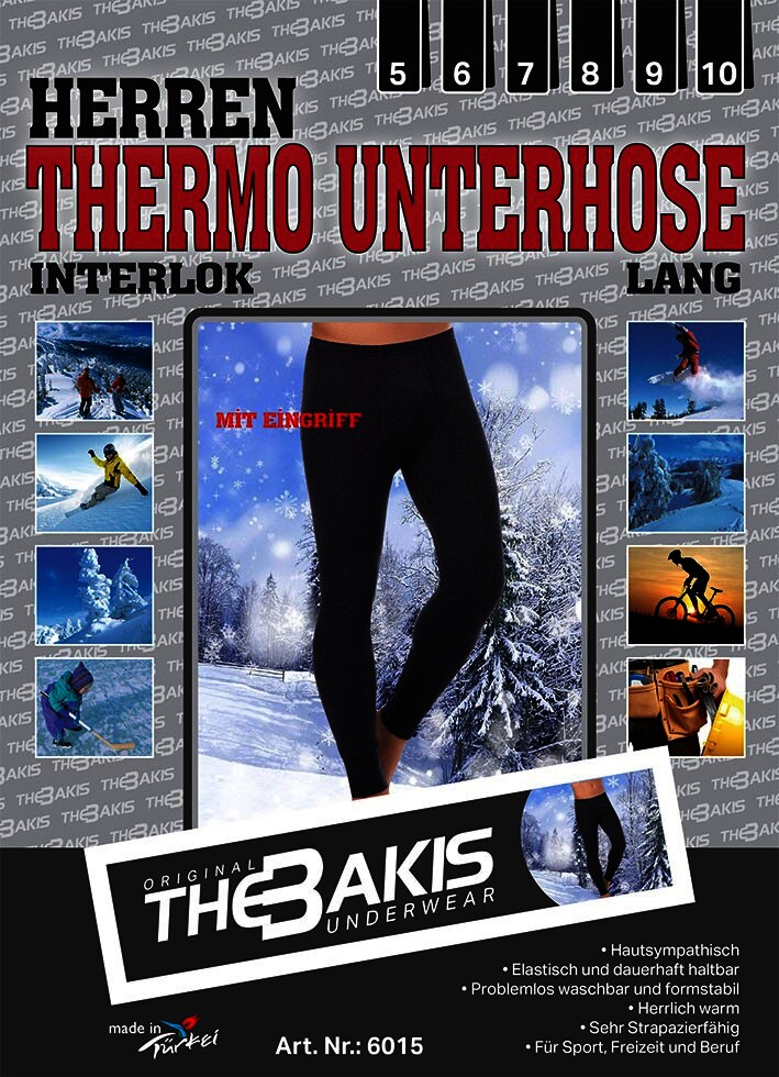 4er-Pack Herren Thermo Unterhose Lang, Interlok anthrazit, Gr.5