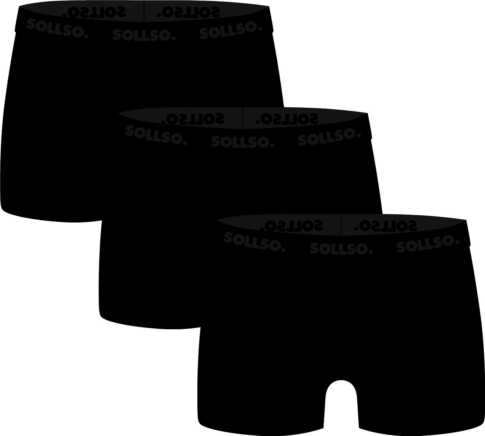 3er Pack Herren Boxershort, Bambusviskose, Schwarz/Schwarz, Gr.XXL