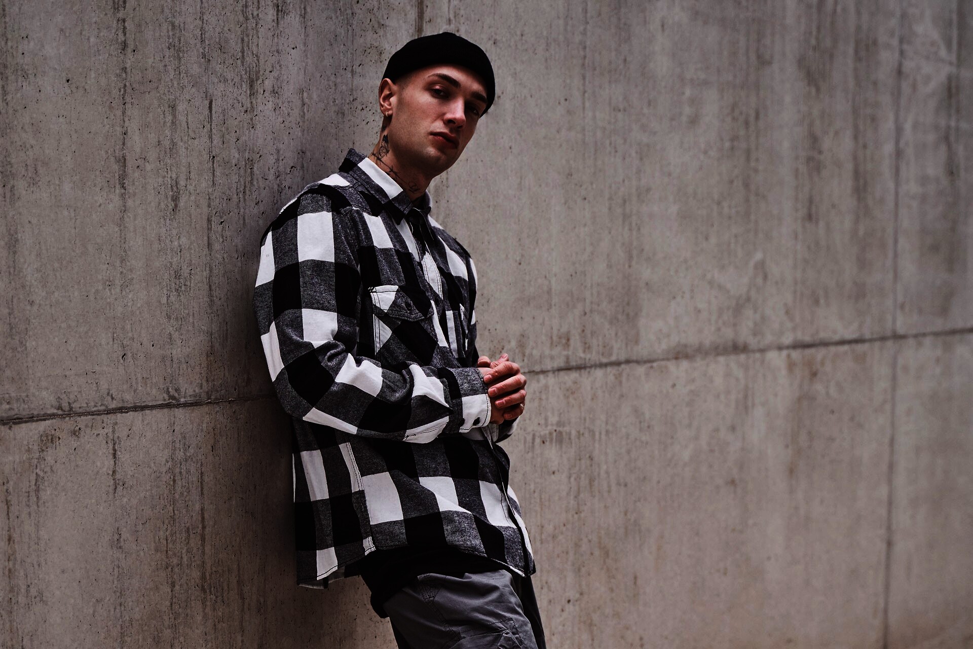 Brandit Holzfällerhemd schwarz/weiß, Größe 6XL
