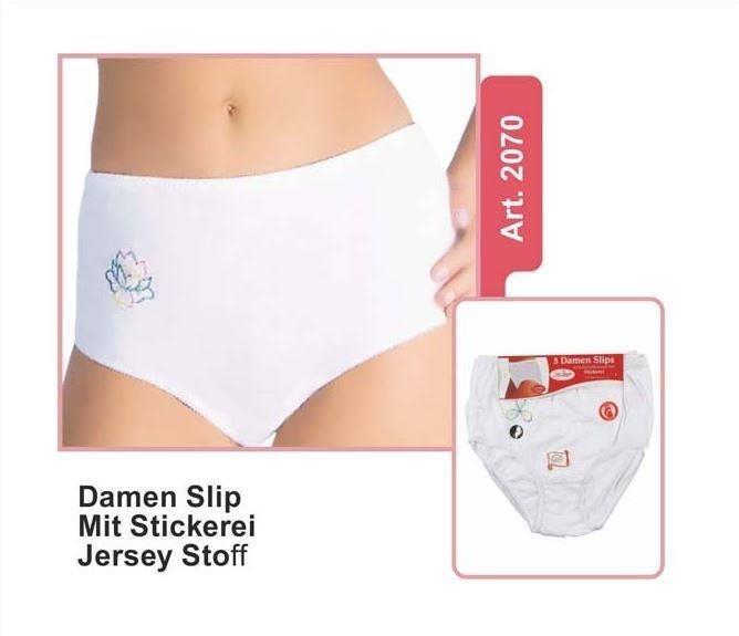 Damen Slip weiß 5er Pack, Größe 48/50