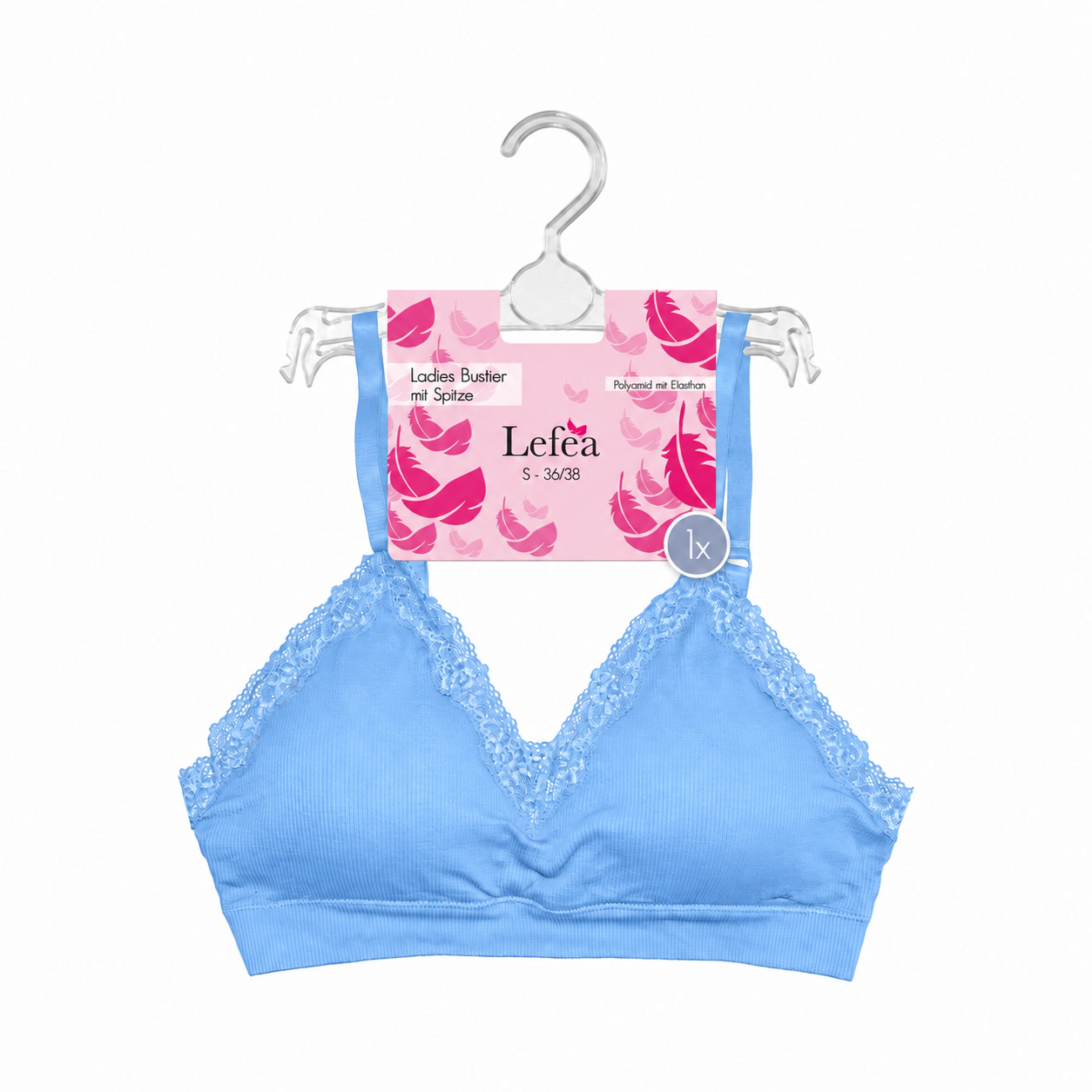 Damen Bustier 19150 Seamless, gerippt, Flamingo, Gr.L