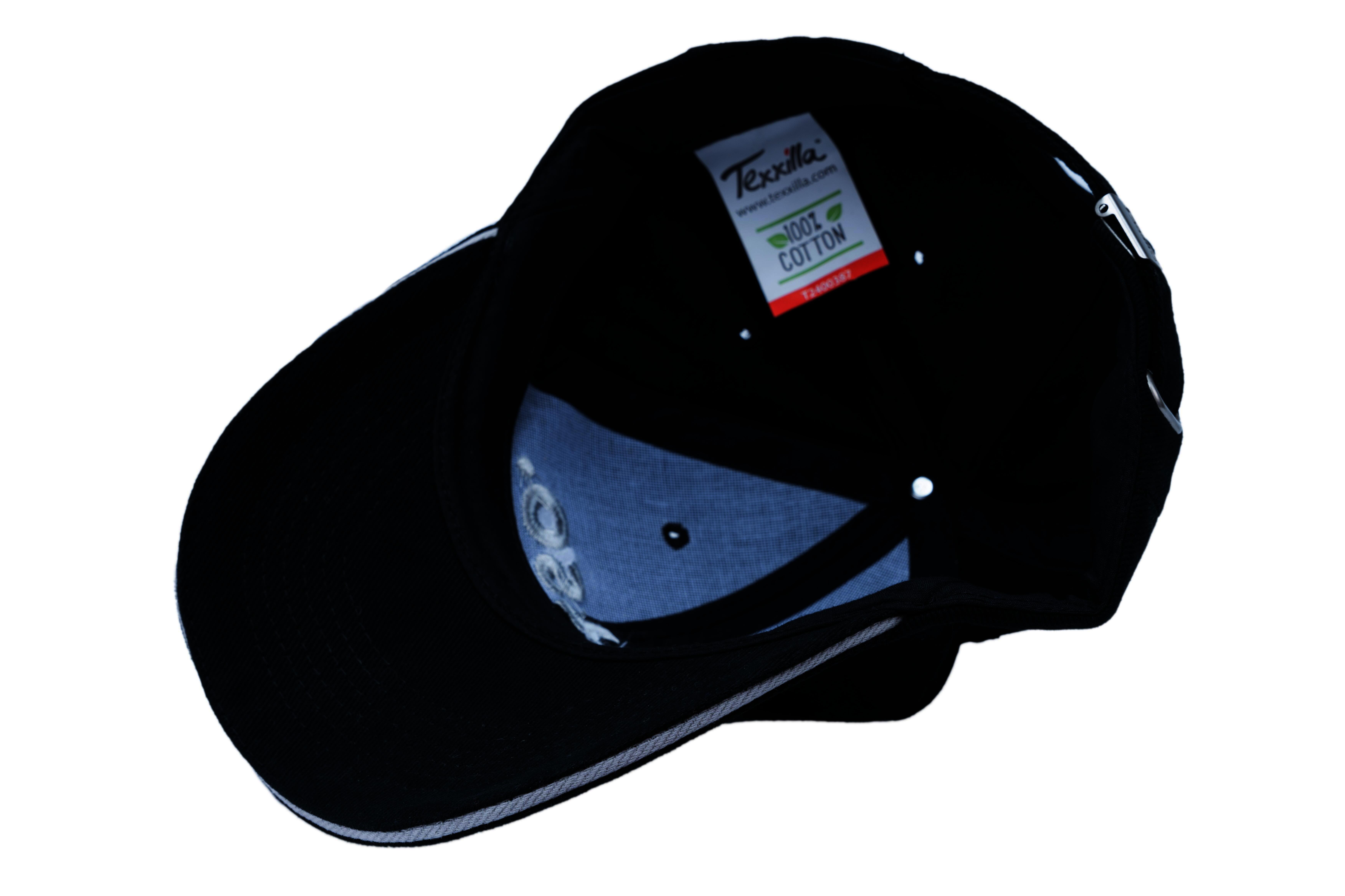 SOLLSO. TEXXILLA 6 Panel Sandwich Cap, Schwarz/Weiß
