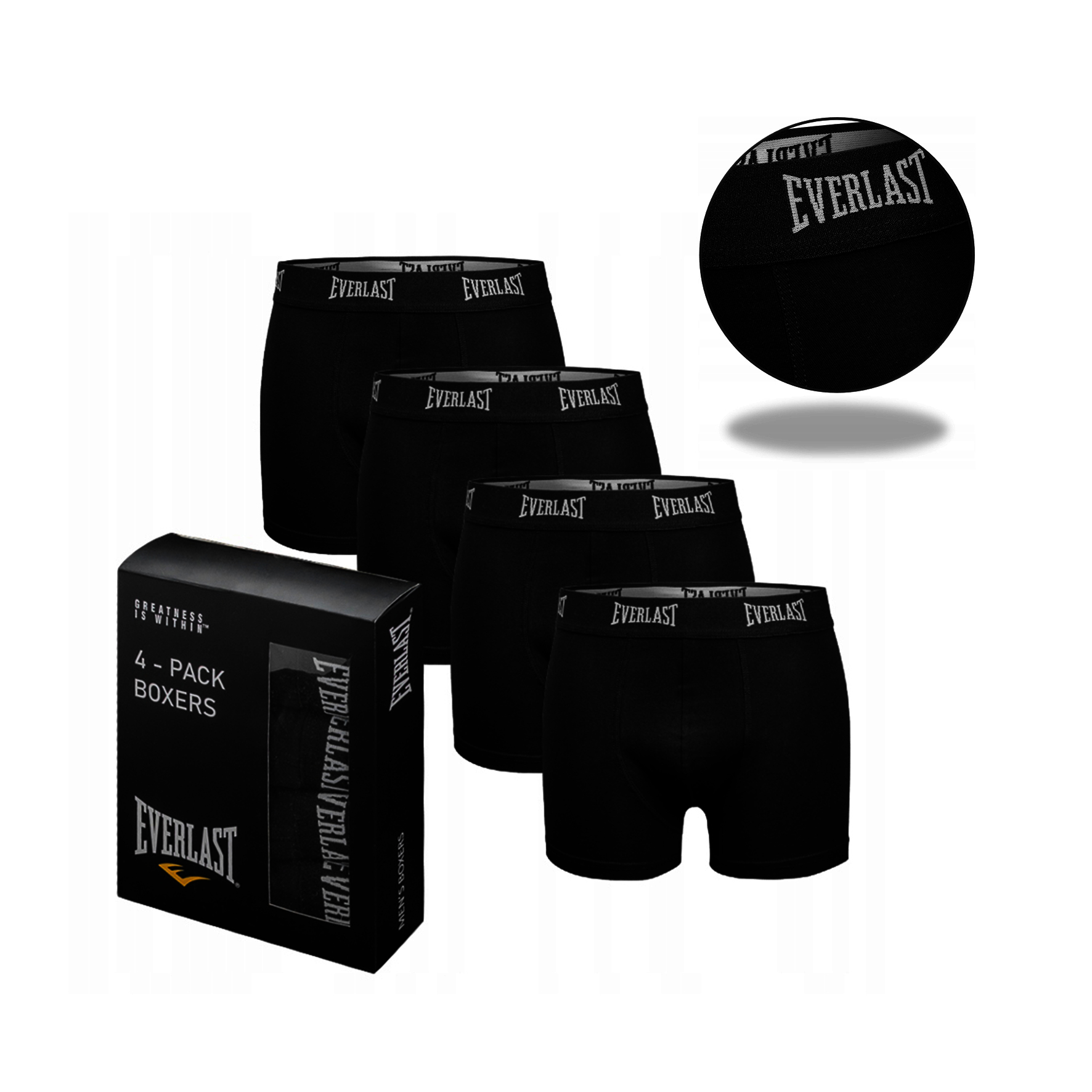 Everlast Herren Pants BM004-01, 4er-Pack, Baumwollm., Schwarz, Gr.XXL