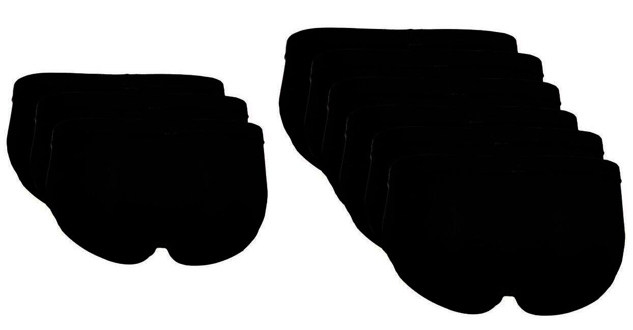 The BAKIS Herren Sportslip, 3 x 3er Pack, schwarz, Größe 8