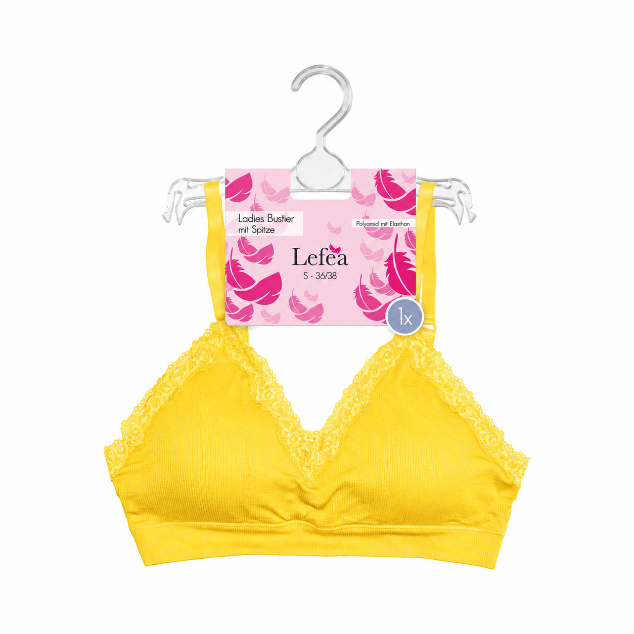 Damen Bustier 19150 Seamless, gerippt, Flamingo, Gr.L