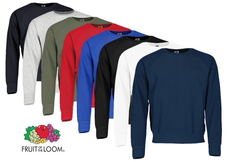 Fruit of the Loom  "Classic Raglan"  Sweatshirt, Schwarz, Gr.L