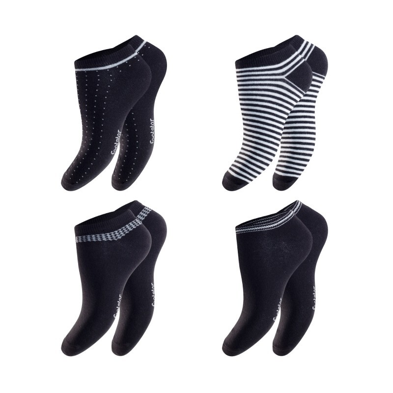Damen Sneaker Socken 69312, Designmix, 2 x 4er-Pack, Gr.35/38