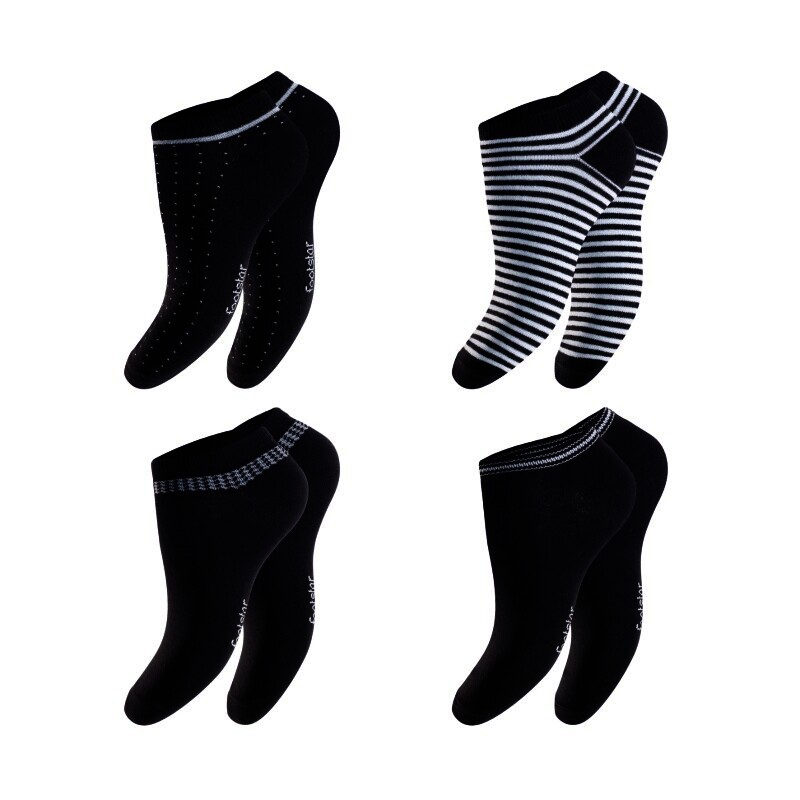 Damen Sneaker Socken 69312, Designmix, 2 x 4er-Pack, Gr.35/38