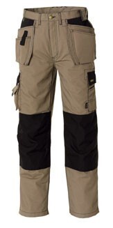 teXXor Canvas Bundhose "Panama", Berufshose, khaki/schwarz Größe 90