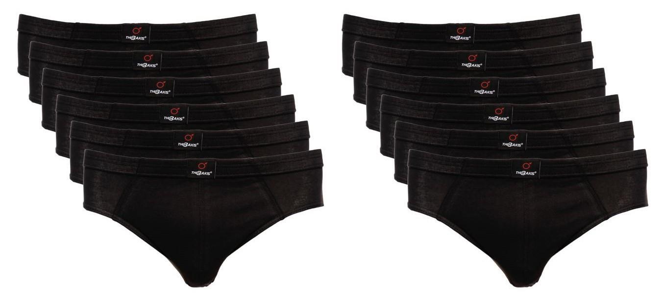 The BAKIS Herren Sportslip, 4 x 3er Pack, schwarz, Größe 10