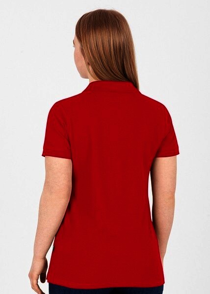 JAKO Damen Polo-Shirt Organic, rot, Gr.34