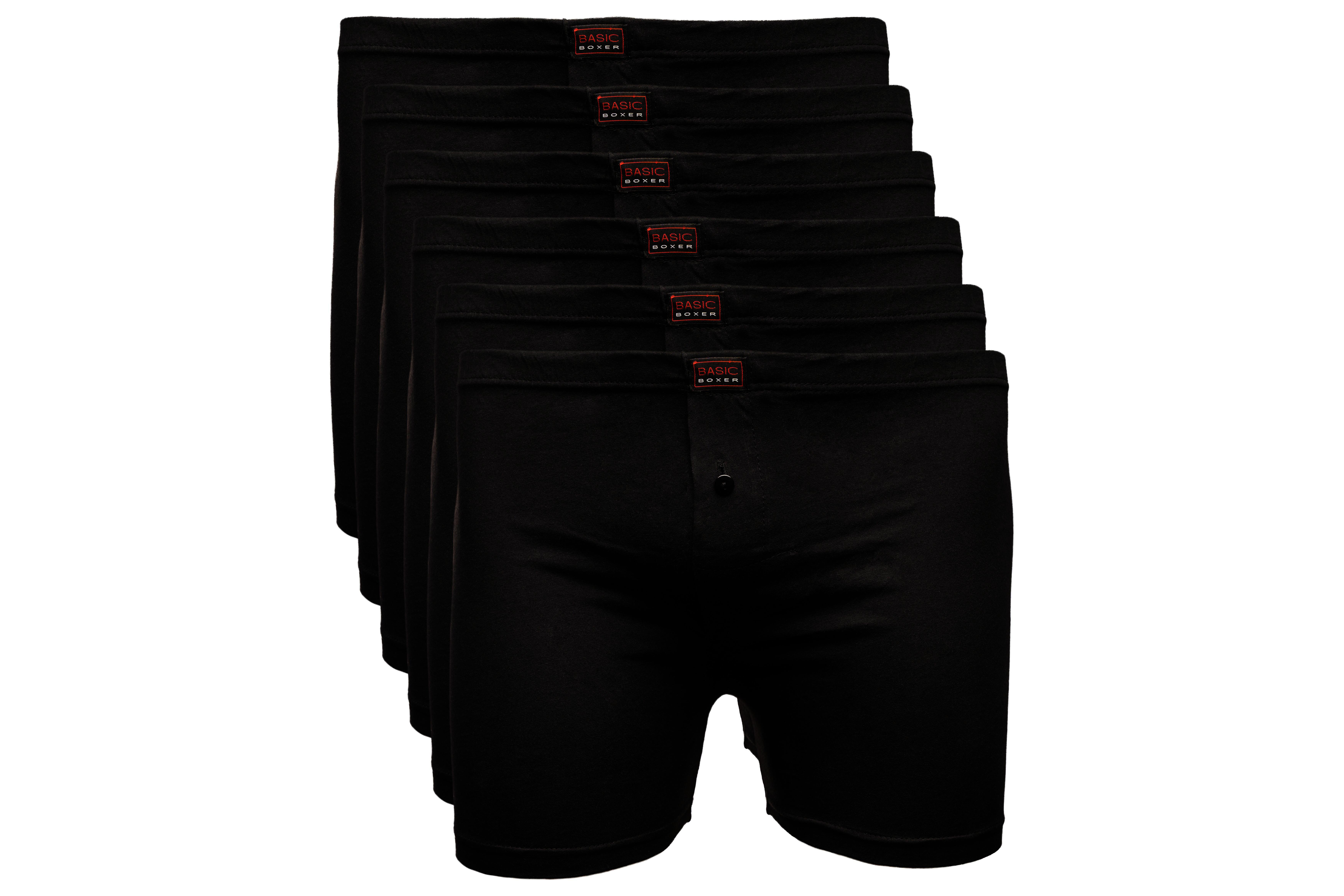 The BAKIS Herren Boxer Short, 2 x 3er Pack, schwarz, Größe 8