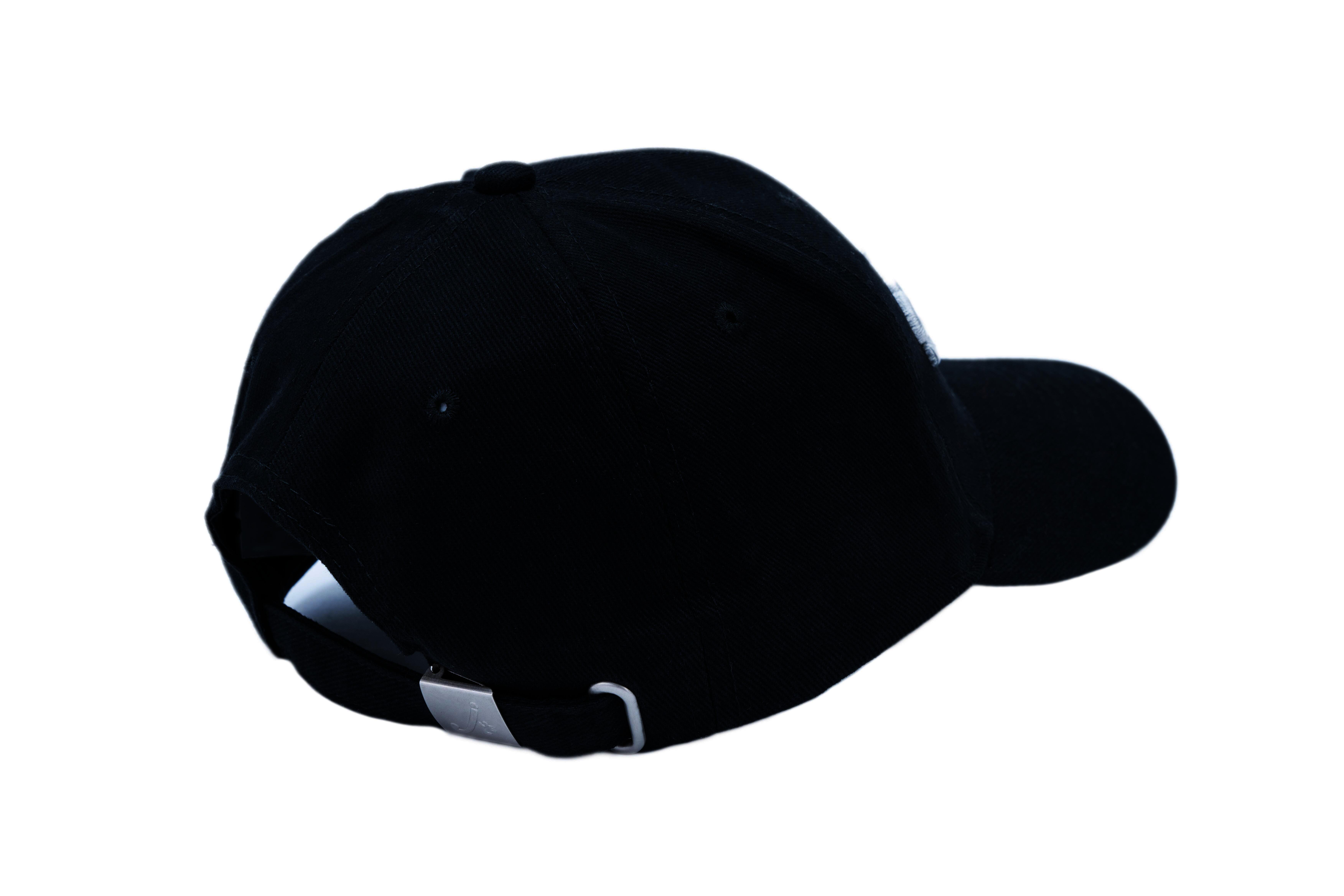 SOLLSO. 6 Panel Strong Front Raver Cap, Schwarz