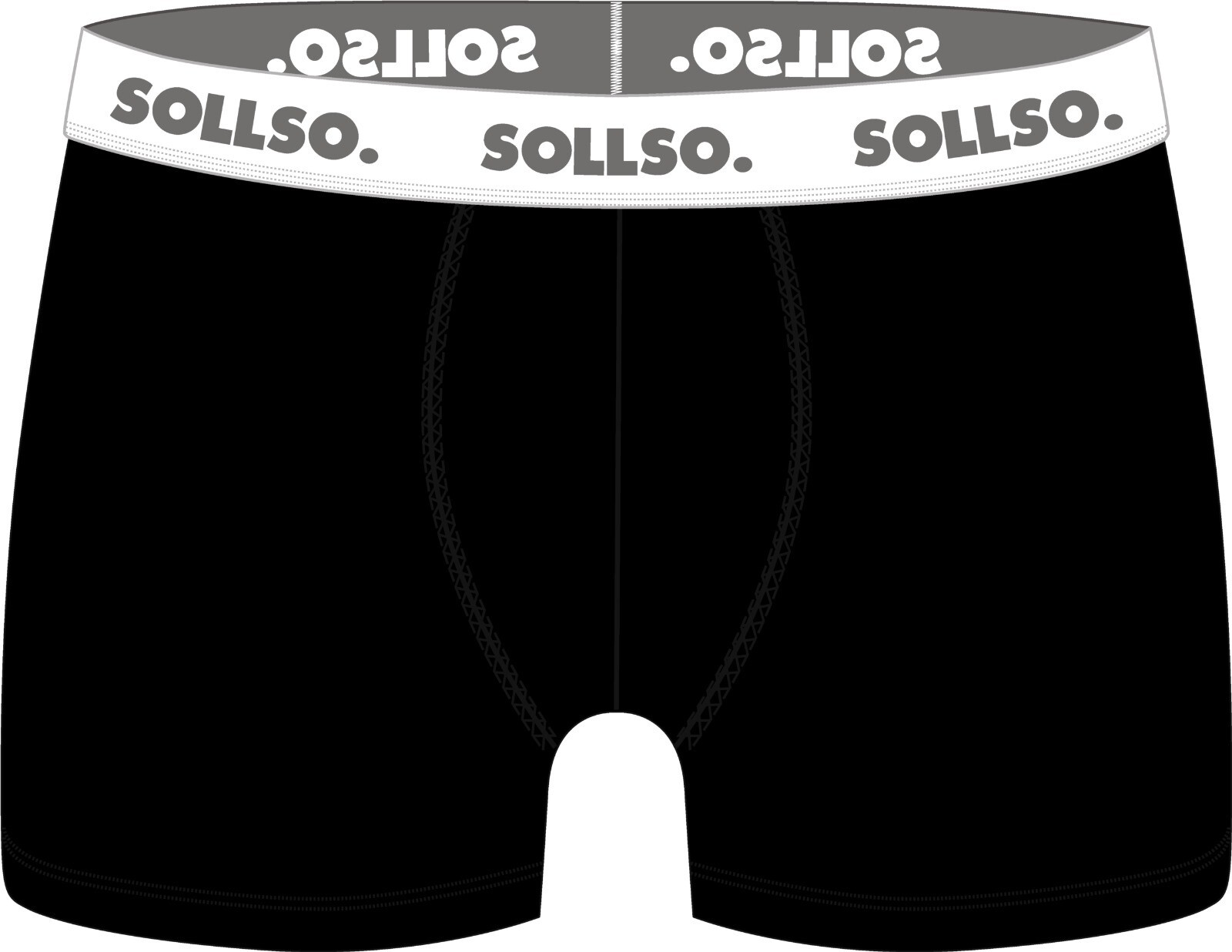 3er Pack Herren Boxershort, Bambusviskose, Schwarz/Weiß, Gr.3XL