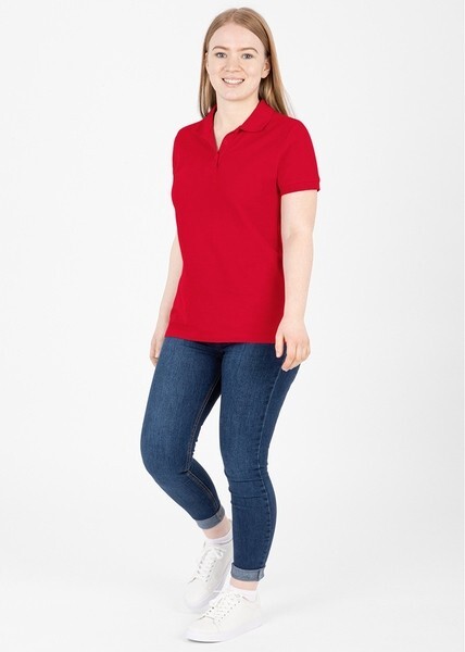 JAKO Damen Polo-Shirt Organic, rot, Gr.34