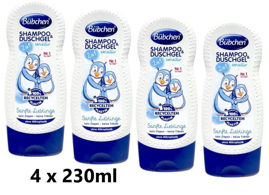 Bübchen Kinder-Shampoo und Duschgel sensitiv, 4 x 230ml