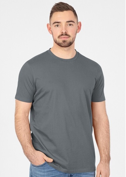 JAKO Herren T-Shirt Organic, steingrau, Gr.M