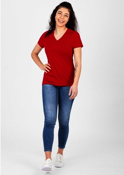 JAKO Damen T-Shirt Organic, rot, Gr.44