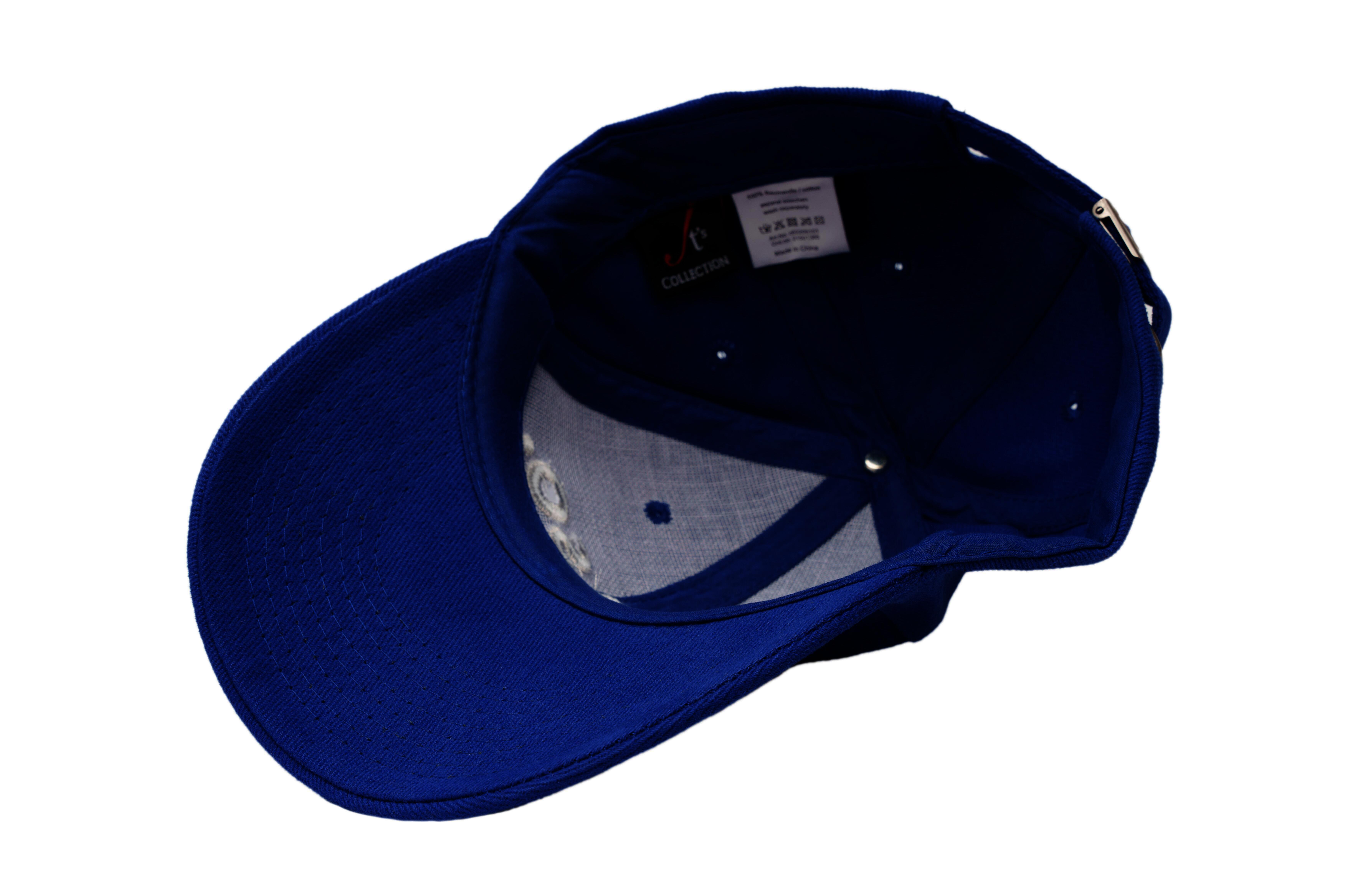 SOLLSO. 6 Panel Strong Front Raver Cap, Blau