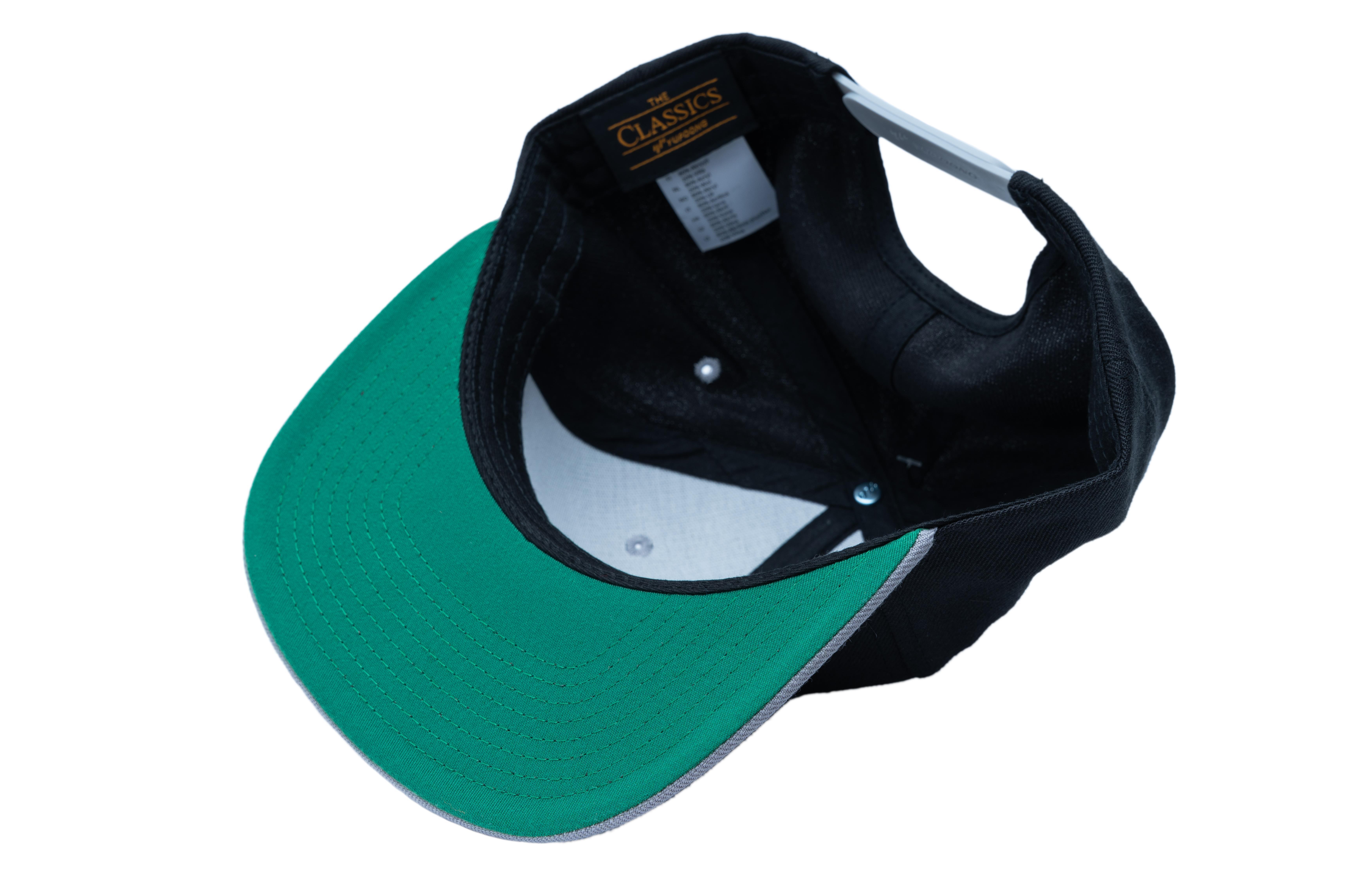 SOLLSO. Classic Snapback 2-Tone Cap, Black-Silver