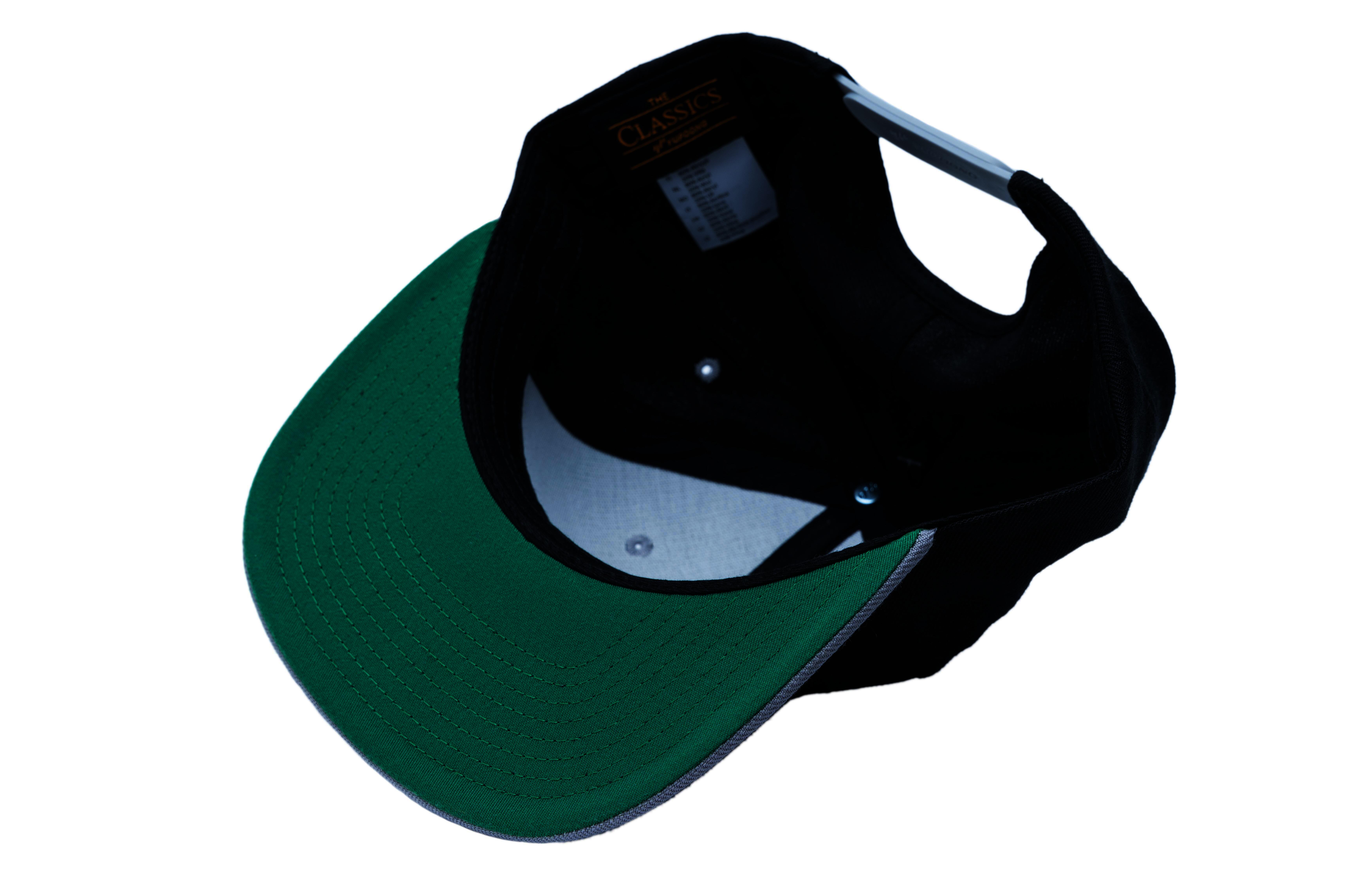 SOLLSO. Classic Snapback 2-Tone Cap, Black-Silver