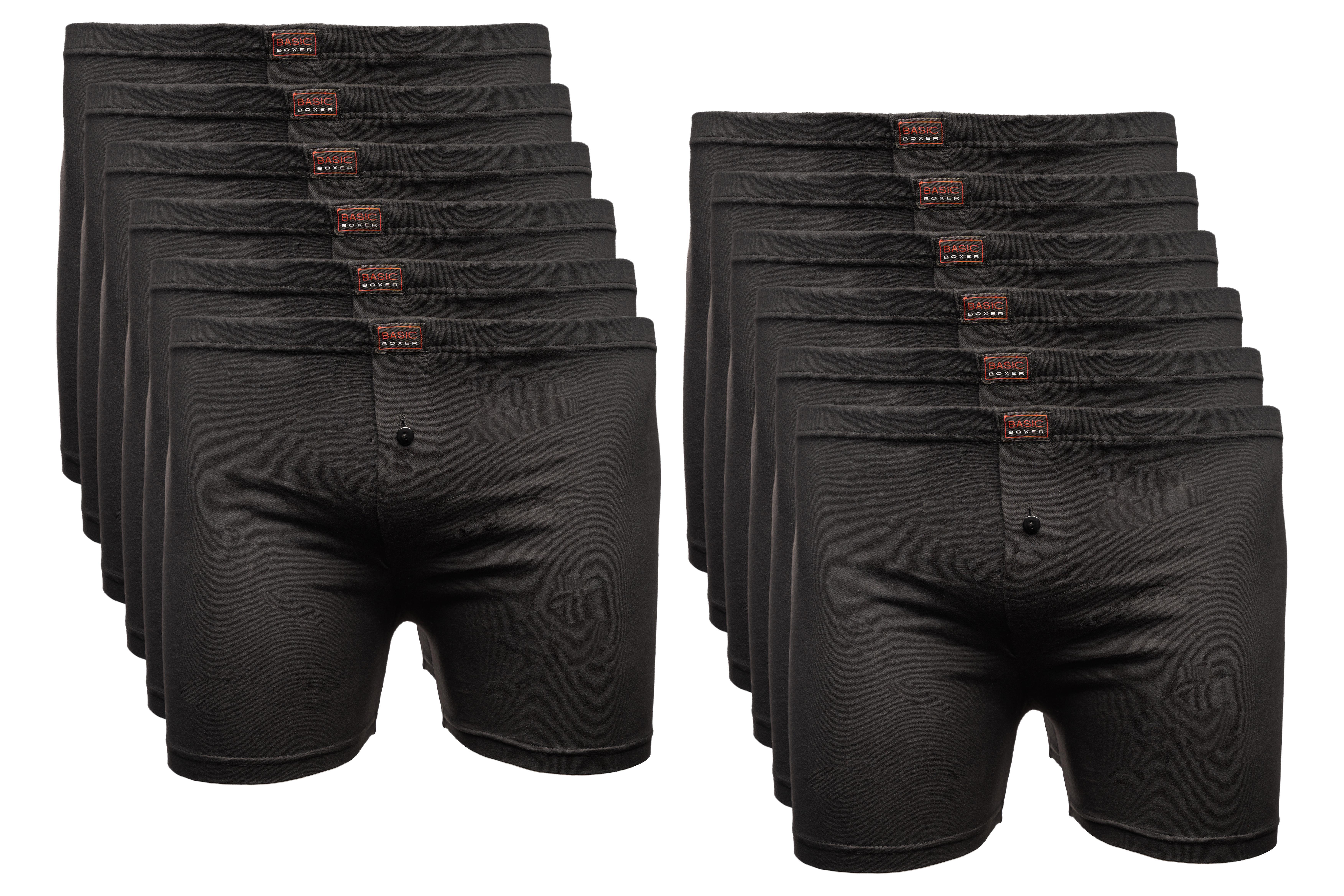 The BAKIS Herren Boxer Short, 4 x 3er Pack, schwarz, Größe 8