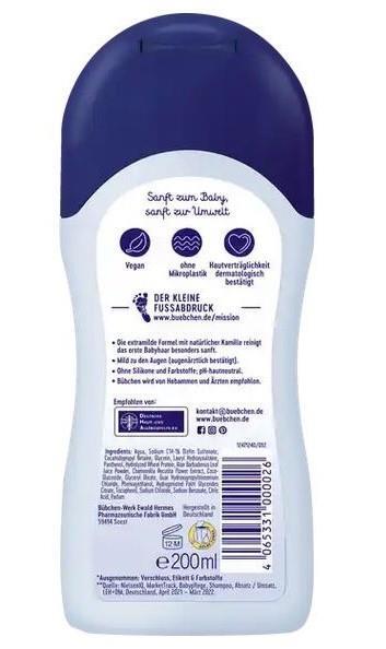 Bübchen Baby-Shampoo sensitiv, 5 x 200ml