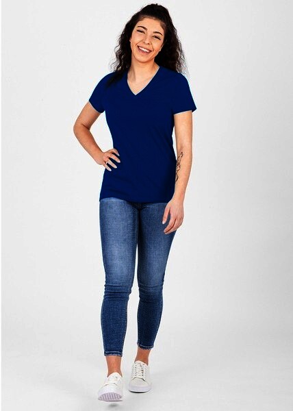 JAKO Damen T-Shirt Organic, blau, Gr.48