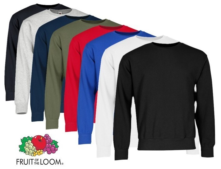 Fruit of the Loom  Classic Set-In Sweatshirt, Schwarz, Gr.L