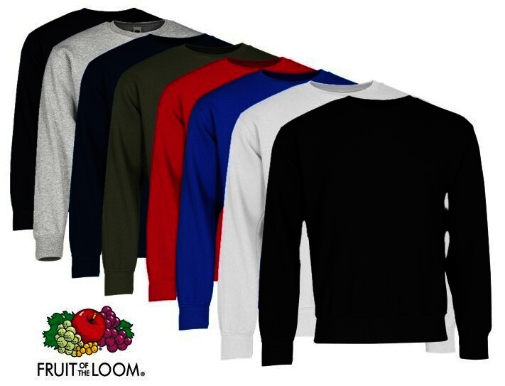 Fruit of the Loom  Classic Set-In Sweatshirt, Schwarz, Gr.L