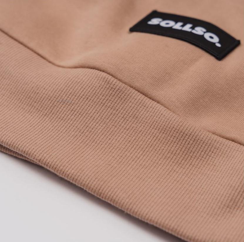 SOLLSO. Hoodie „No Panic Sloth“, Farbe Desert Beige, Größe 5XL