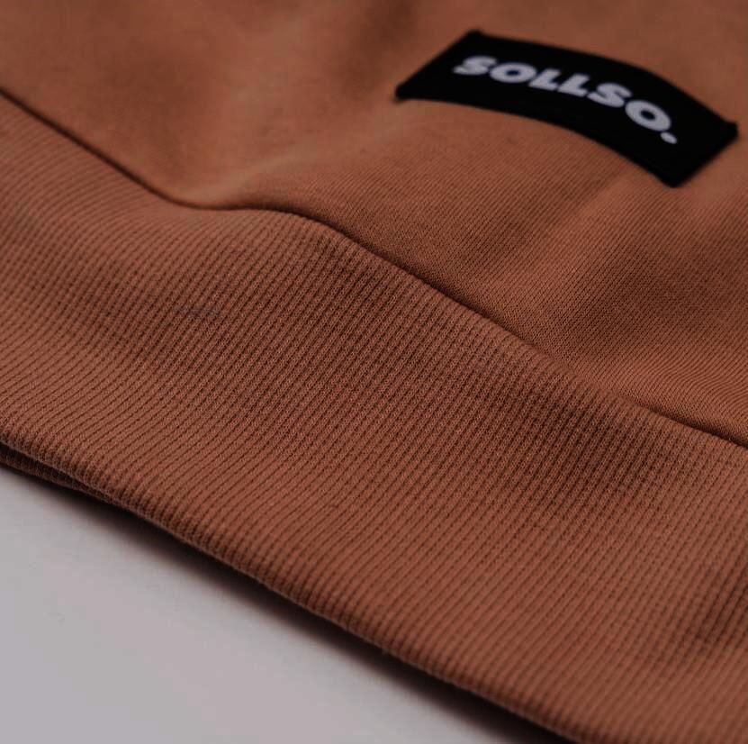 SOLLSO. Hoodie „No Panic Sloth“, Farbe Desert Beige, Größe XL