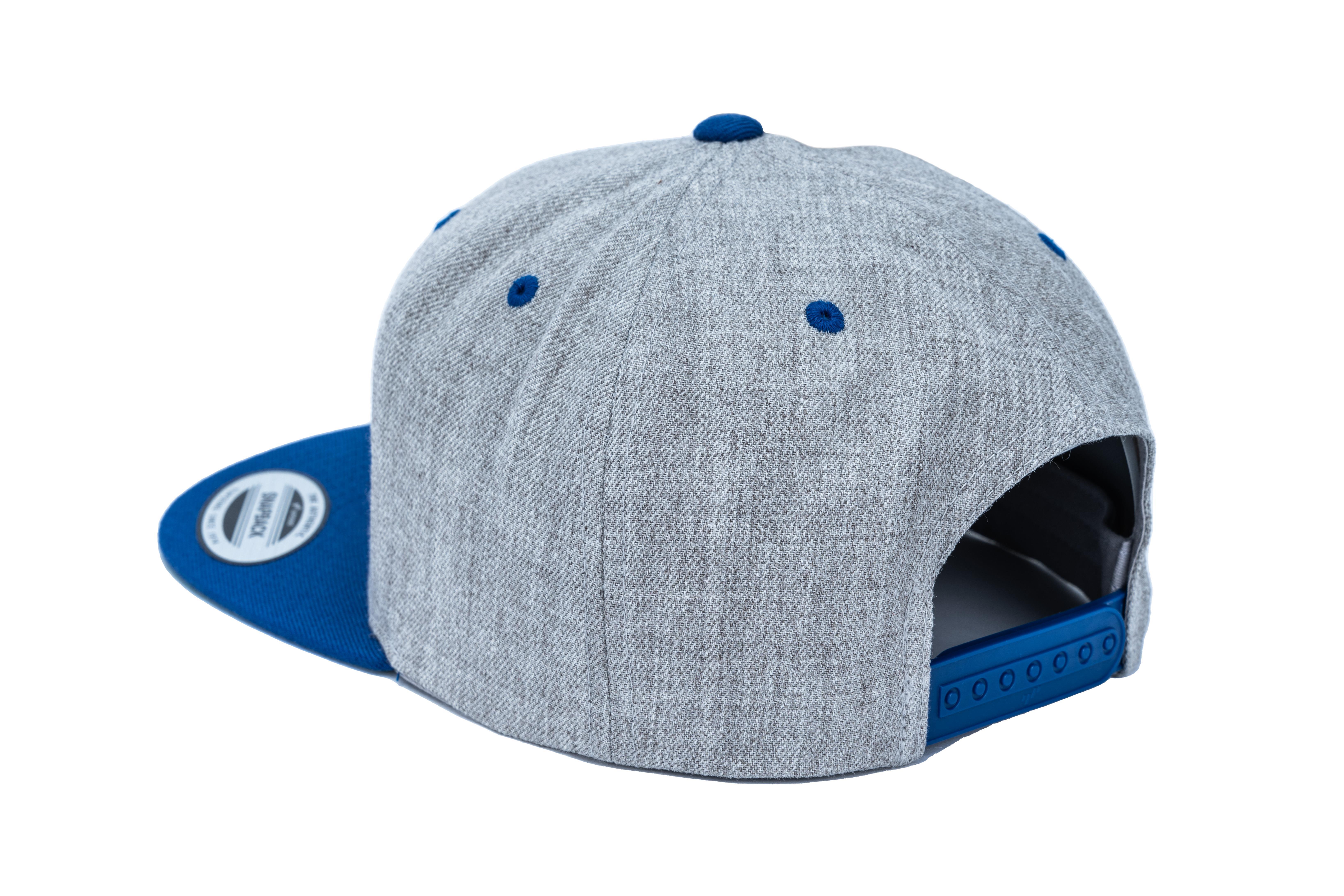 SOLLSO. Classic Snapback 2-Tone Cap, Heather-Royal