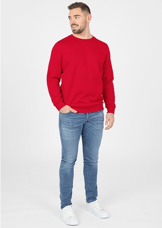 JAKO Sweat-Shirt Organic, rot, Gr.XXL