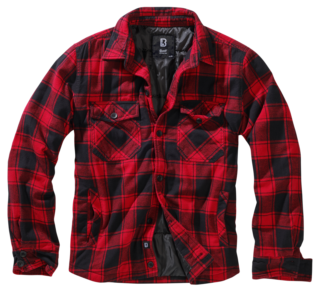 Brandit Lumberjacket rot/schwarz, Größe L